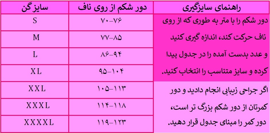 سایزبندی